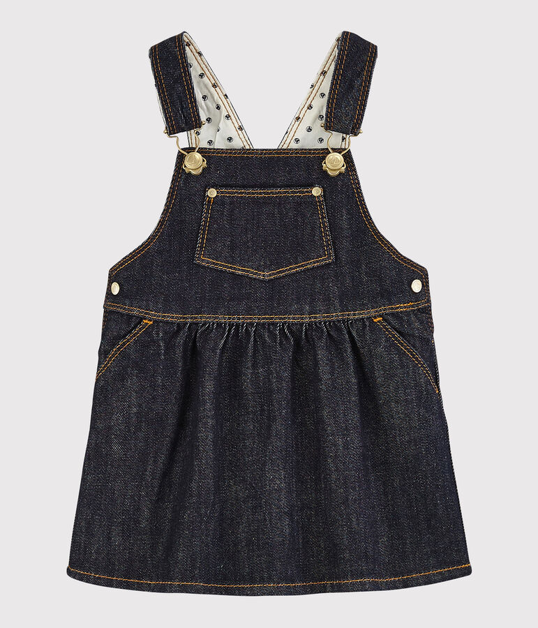 Vestido vaquero tipo peto para beb&eacute; ni&ntilde;a azul JEAN