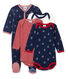 Conjunto para bebé niño con pijama de terciopelo y bodis de manga larga de punto