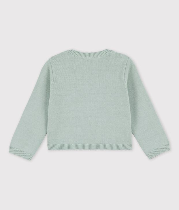 C&aacute;rdigan de punto elegante para beb&eacute; verde