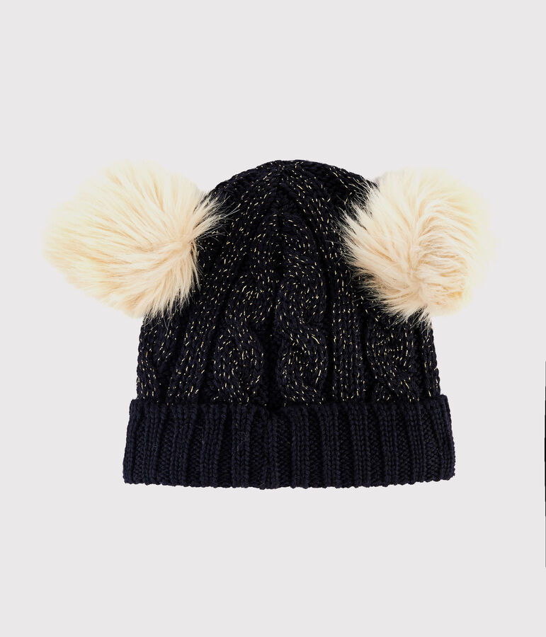 Gorro para ni&ntilde;a azul SMOKING/amarillo OR