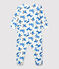Pijama de felpa con estampado de fantasía para bebé blanco MARSHMALLOW/blanco MULTICO