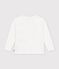Camiseta infantil de manga larga con estampado blanco