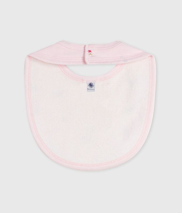 Babero de algod&oacute;n estampado para reci&eacute;n nacido rosa/multicolor