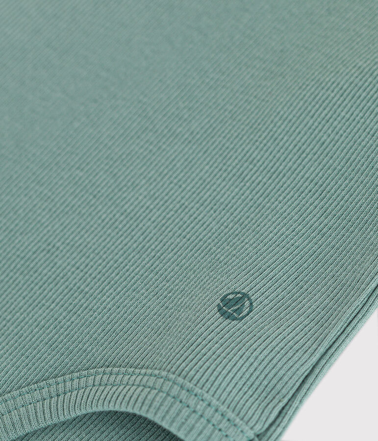 Body de manga larga con cuello vuelto para beb&eacute; verde