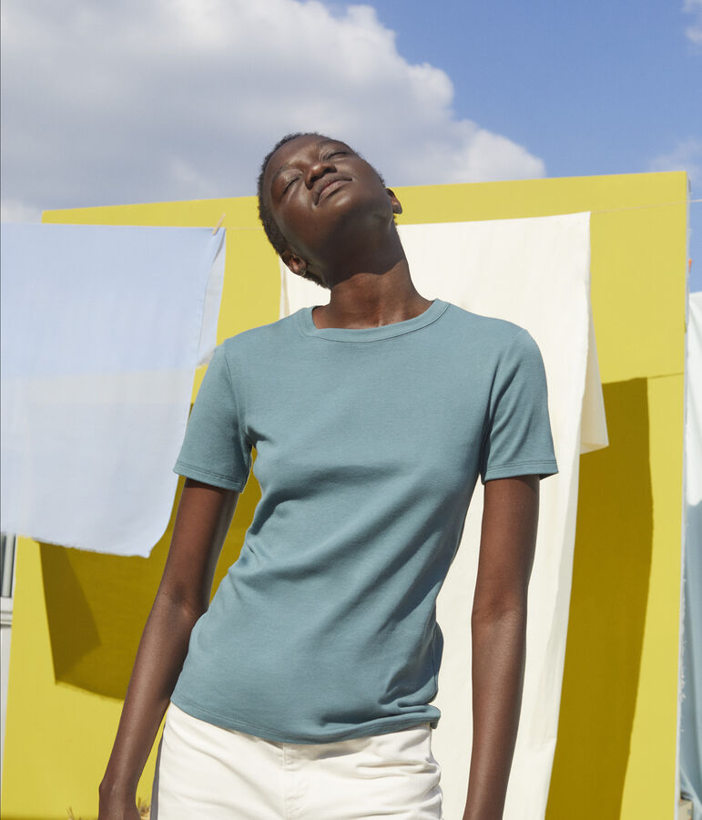 Camiseta L'ICONIQUE con cuello redondo de algod&oacute;n de mujer verde