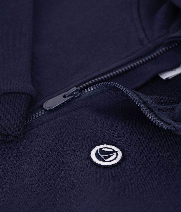 Sudadera infantil de algod&oacute;n con capucha y cremallera SMOKING