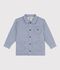Chaqueta infantil de algod&oacute;n a rayas azul/blanco