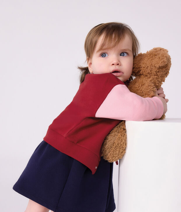 Peluche de beb&eacute; de algod&oacute;n bicolor rosa/rosa