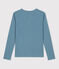 Camiseta L'ICONIQUE de punto «cocotte» de algodón orgánico de mujer azul ROVER