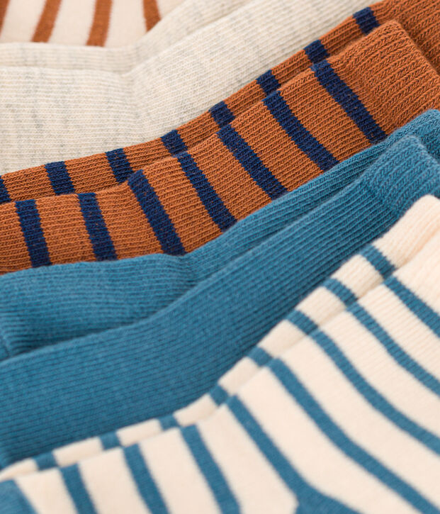 Juego de 5 pares de calcetines a rayas para beb&eacute; multicolor