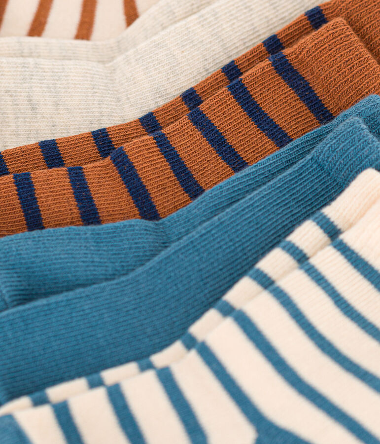 Juego de 5 pares de calcetines a rayas para beb&eacute; multicolor