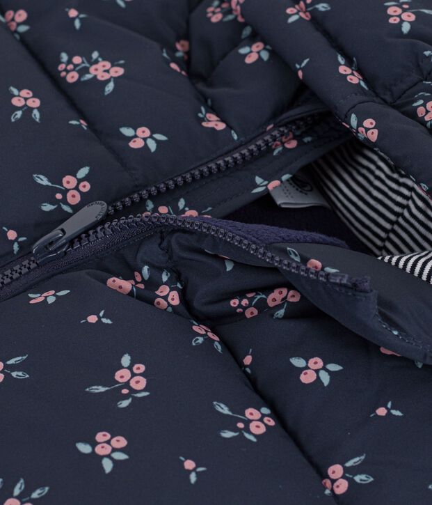 Plum&iacute;fero infantil con estampado de corazones azul/multicolor