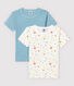 Lote de 2 camisetas de manga corta con estrellas multicolores de algodón ecológico de niño