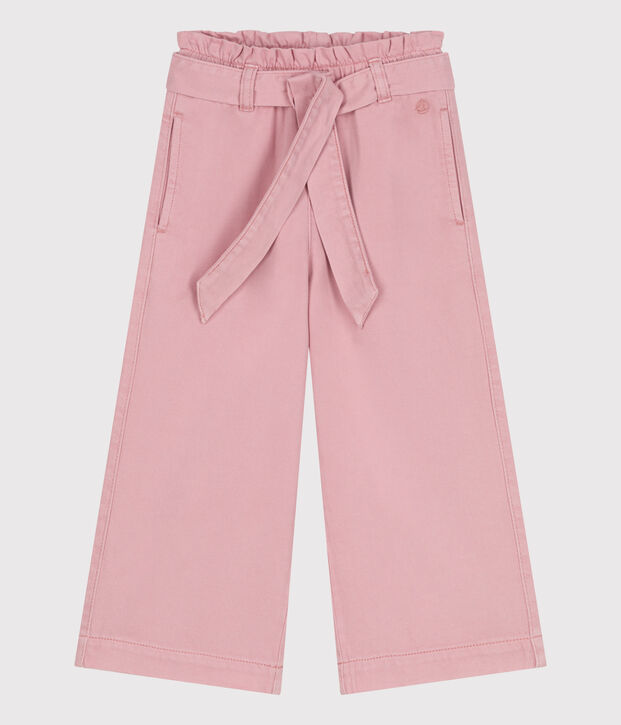 Pantal&oacute;n infantil de mezcla de algod&oacute;n y lyocell. rosa