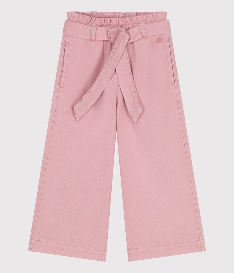 Pantal&oacute;n infantil de mezcla de algod&oacute;n y lyocell. rosa