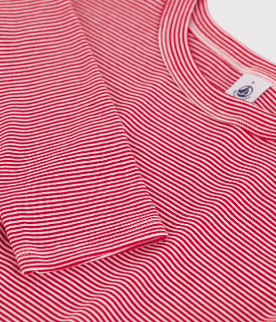 Camiseta L'ICONIQUE de algodón con cuello redondo para mujer rojo CORRIDA/blanco MARSHMALLOW