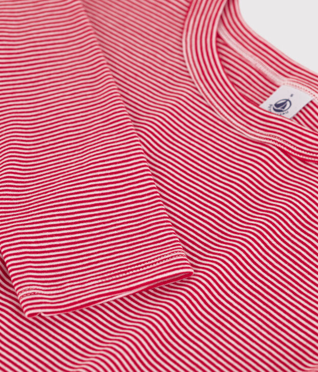 Camiseta L'ICONIQUE de algod&oacute;n con cuello redondo para mujer rojo/blanco
