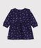 Vestido de algod&oacute;n de manga larga con estampado de flores para beb&eacute; azul/multicolor