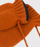 Manoplas de punto tricotado con forro polar reciclado para bebé marron RUSTY