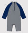 Mono anti-UV de material reciclado para bebé azul MEDIEVAL/blanco MARSHMALLOW