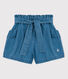 «Shorts» de tejido vaquero orgánico de niña