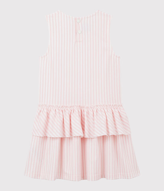 Vestido sin mangas de punto de niña rosa MINOIS/blanco MARSHMALLOW