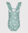 Bañador infantil con flores azul PAUL/blanco MARSHMALLOW
