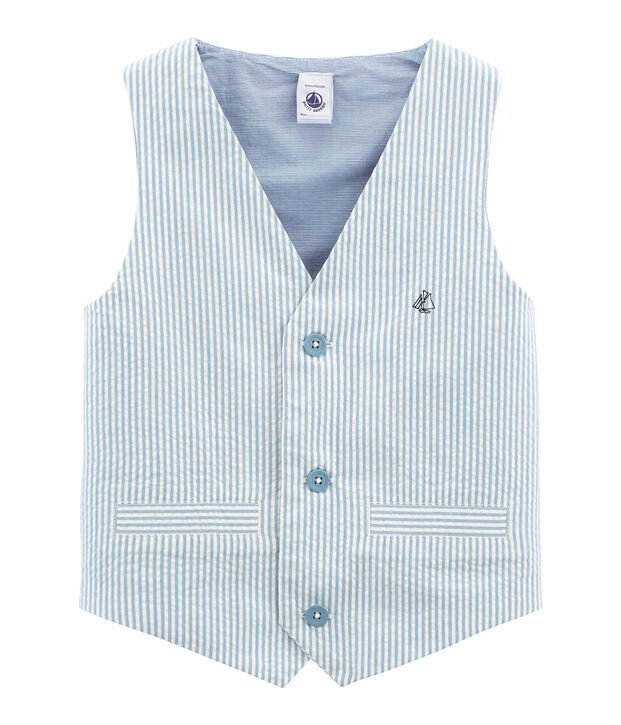 Chaleco azul/blanco