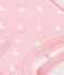 Pasamonta&ntilde;as de lana y algod&oacute;n con estampado de corazones para beb&eacute; rosa/blanco