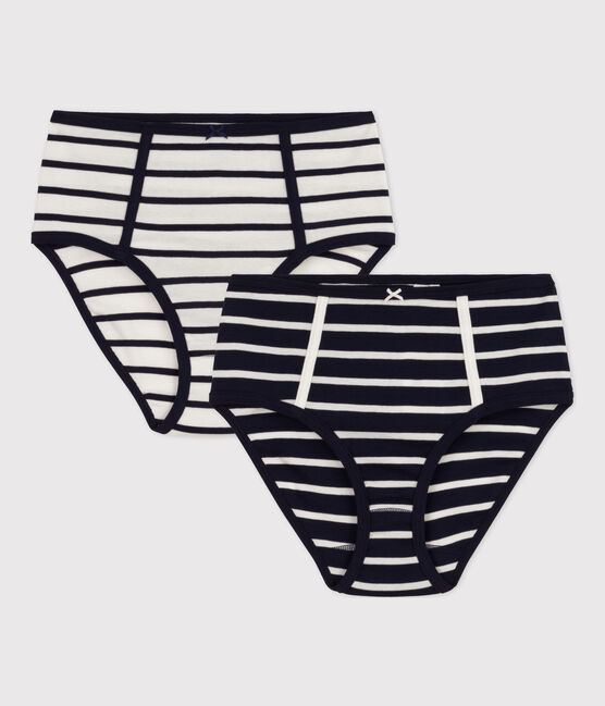 Juego de 2 braguitas de algodón de talle alto de mujer Variante 1 PACK