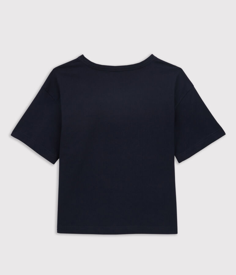 Camiseta LA BOXY de algod&oacute;n de mujer azul