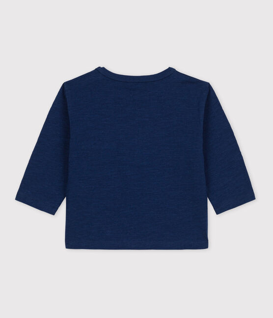 Camiseta de algodón de manga larga para bebé azul MEDIEVAL