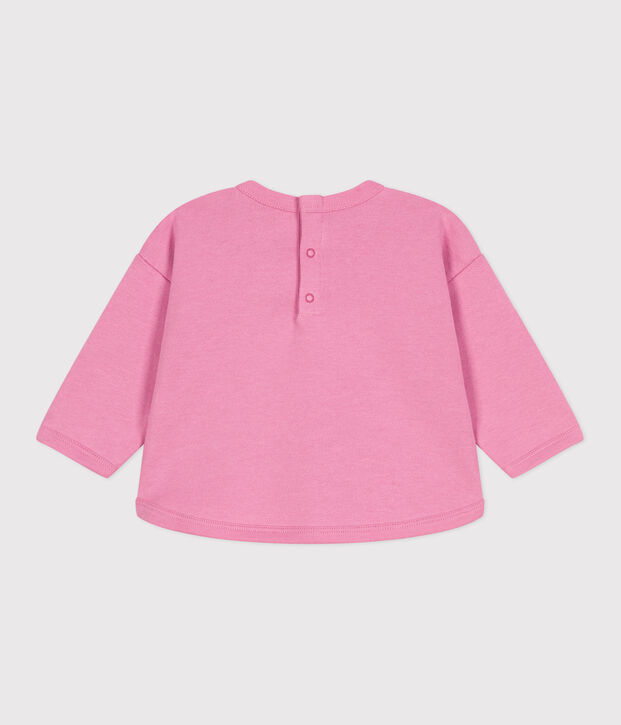 Sudadera de algod&oacute;n con estampado de Petit Bateau vintage para beb&eacute; rosa