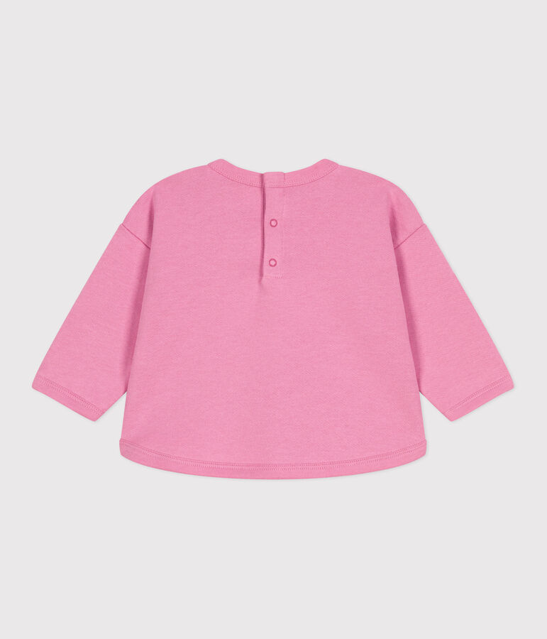 Sudadera de algod&oacute;n con estampado de Petit Bateau vintage para beb&eacute; rosa BOUDOIR