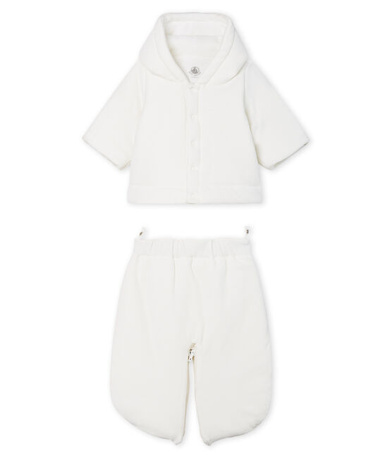 Saco de dormir 3 en 1 para bebé de terciopelo blanco MARSHMALLOW