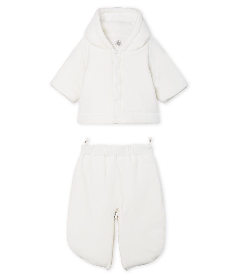 Saco de dormir 3 en 1 para beb&eacute; de terciopelo blanco