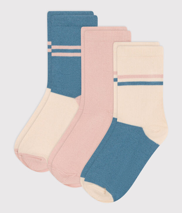 Juego de 3 pares de calcetines deportivos para ni&ntilde;o/ni&ntilde;a multicolor