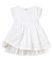 Vestido de manga corta de ceremonia para bebé niña blanco ECUME