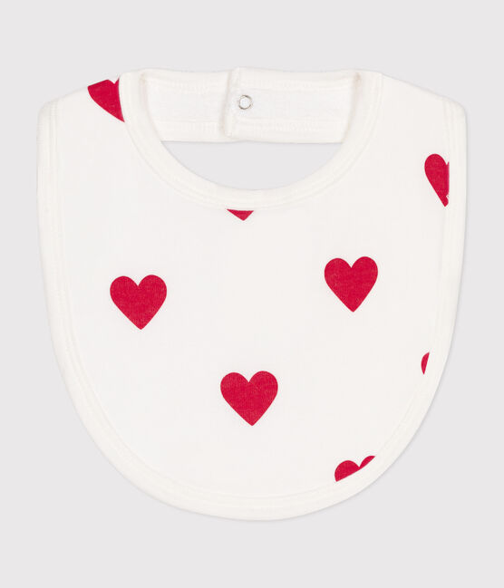Babero para bebé blanco MARSHMALLOW/rojo TERKUIT