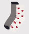 2 pares de calcetines de algodón estampados para mujer variante 1