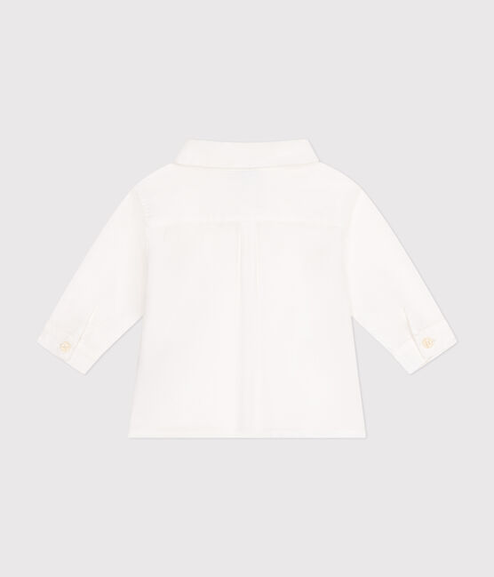 Camisa de popelina para bebé blanco ECUME