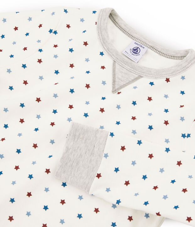 Pijama de tela t&uacute;bica para ni&ntilde;o blanco/multicolor