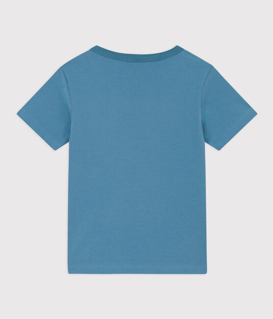 Camiseta de algodón de manga corta para niño verde LAVIS/azul VERDE