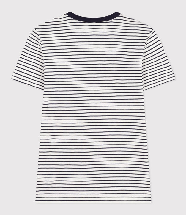 Camiseta La Ic&oacute;nica de algod&oacute;n a rayas para mujer blanco/azul