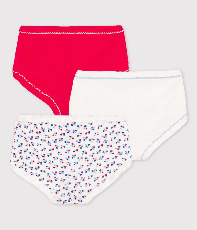 Juego de 3 braguitas altas de algod&oacute;n para ni&ntilde;a variante 1