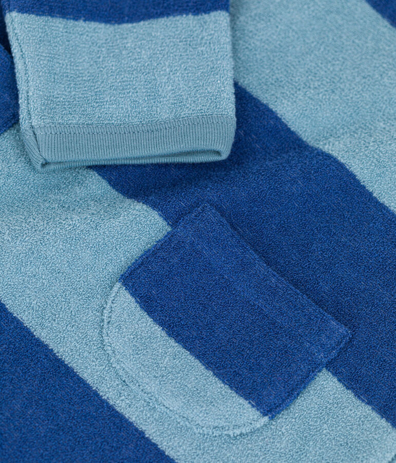 Mono largo de rizo para beb&eacute; azul/azul