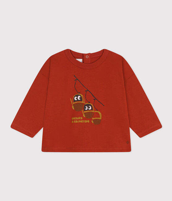 Camiseta de manga larga de jersey para bebé rojo HARISSA
