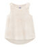 Camiseta de tirantes infantil para niña blanco MARSHMALLOW/rosa COPPER