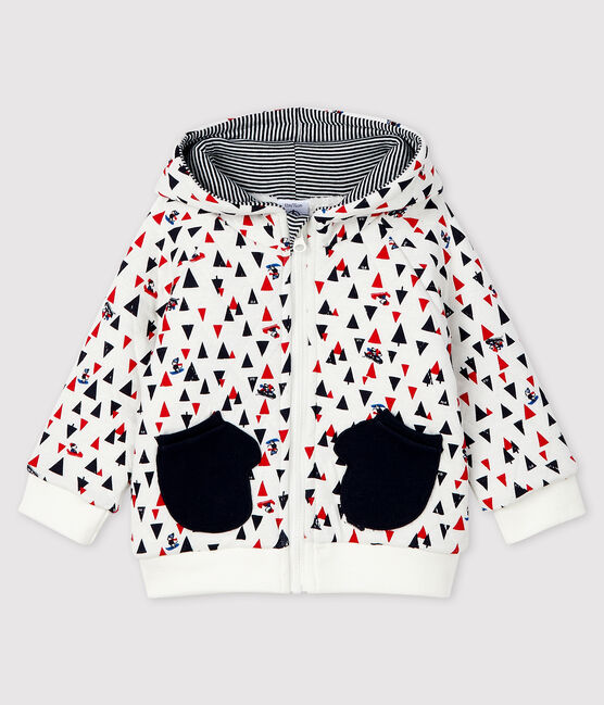 Sudadera con capucha para bebé niño blanco MARSHMALLOW/blanco MULTICO