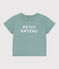 Camiseta lisa de manga corta de algodón para bebé verde PAUL